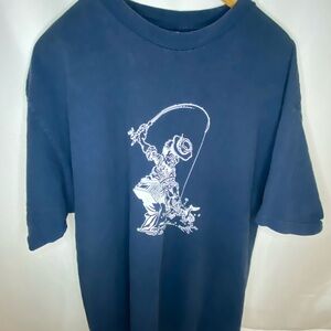 Navy Blue vintage double sided Graphic Tee Fishin’ Buddy’s